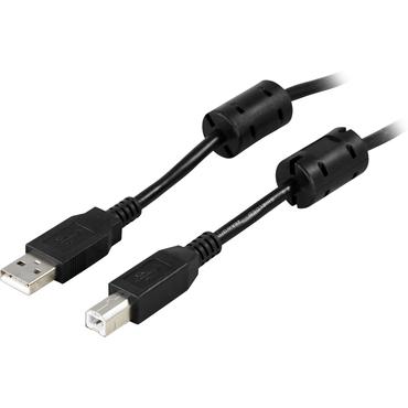 DELTACO - USB-kabel - USB til USB Type B - 5 m