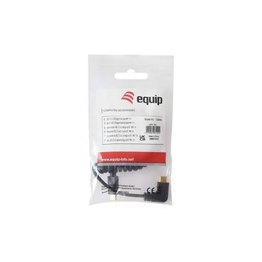 Equip USB Kabel 2.0 C -> C roll. St/St  1.00m        schwarz