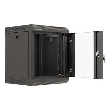 Lanberg WF11 Series - rack - 300 x 300, med glasdør, flad pakke - 6U