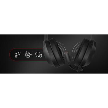 GENESIS NEON 213 Headset Ledningsført Håndholdt Opkald/musik USB Type-A Sort