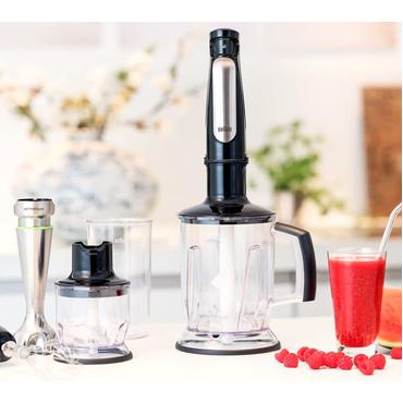 Braun MultiQuick 7 MQ 7045X 1,25 L Nedsænkning blender 1000 W Sort, Rustfrit stål