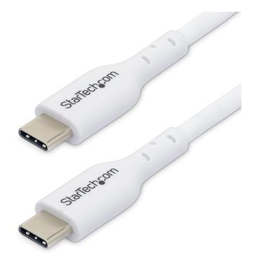 StarTech.com 3.3ft (1m) USB-C Charging Cable, Charge & Sync, 60W (3A) PD, USB 2.0 Laptop Charger Cable - White USB C Charging Cord - USB typ C-kabel - 24 pin USB-C till 24 pin USB-C - 1 m