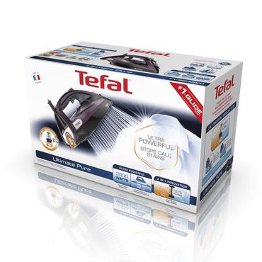 Tefal Ultimate Pure FV9835 strygejern Tør & dampstrygejern Durilium autoclean strygesål 3000 W Lilla