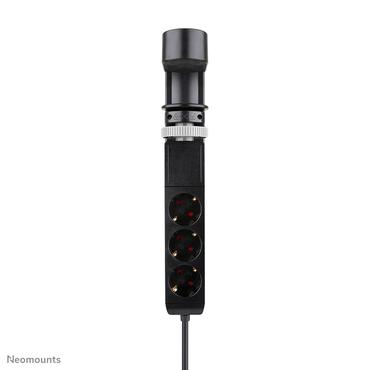 Neomounts - effektband - USB-C + USB-A - 3680 Watt - med kl&auml;mma f&ouml;r skrivbordsmontage