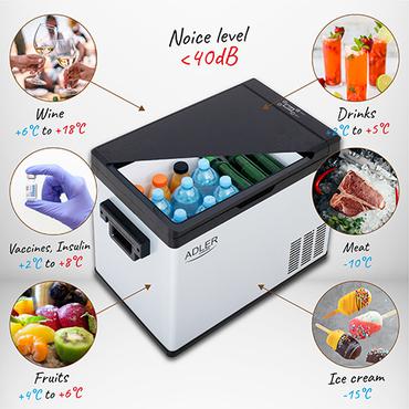 Adler AD 8081 fryser Kummefryser Fritstående 40 L Hvid