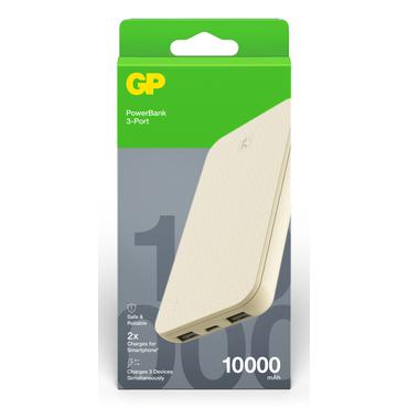 GP Batteries 405212 powerbank Lithium polymer (LiPo) 10000 mAh Cremefarvet