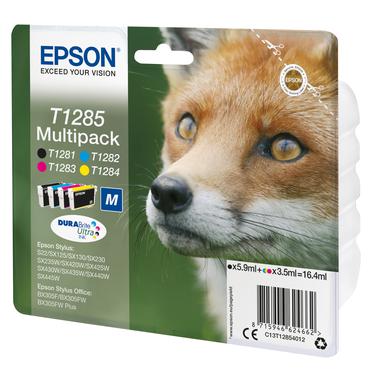 Epson T1285 Multipack - 4-pack - svart, gul, cyan, magenta - original - bl&auml;ckpatron