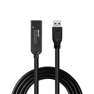 Lindy 20m USB 3.0 Aktivverl&auml;ngerung Typ A an C 20m Verl&auml;ngerung f&uuml;r ein USB Typ C Ger&auml;t an einem USB Typ A Computer (43375)