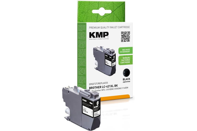KMP Patrone Brother MFC-J1010DW LC421XLBK black 500S. 14ml remanufactured