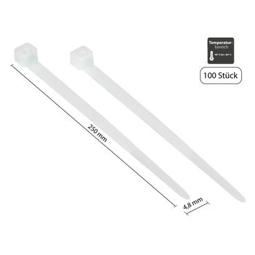 Good Connections Kabelsamler - Lösbar buntband - 250 mm - 100 styck - Nylon PA 66