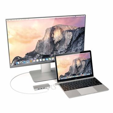 Satechi Aluminum Multi-Port Adapter V2 - dockingstation - USB-C / Thunderbolt 3 - 1GbE
