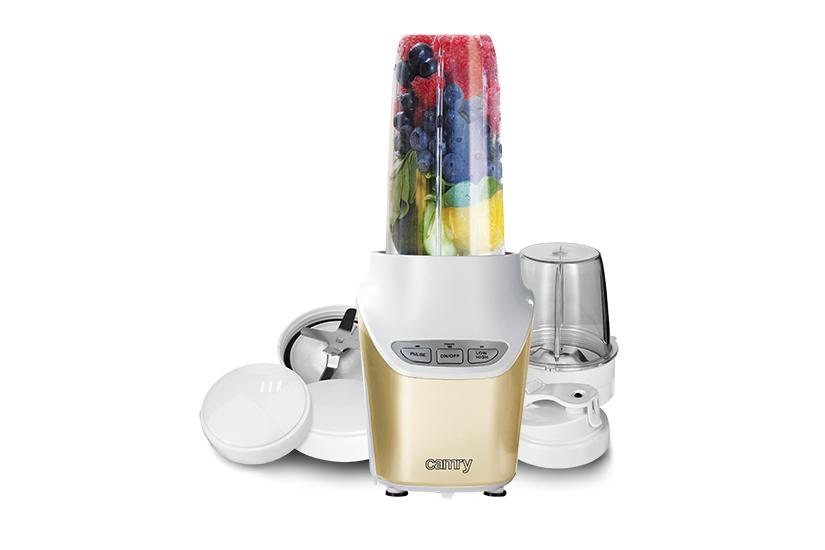 Camry Premium CR 4071 blender 1 L Sportsblender 1000 W Guld, Transparent, Hvid