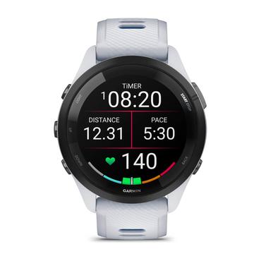 Garmin Forerunner 265 - vitt stenslag - smart klocka med rem - vitt sten/kustbl&aring; - 8 GB