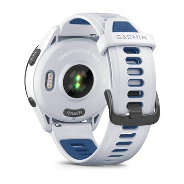 Garmin Forerunner 265 - vitt stenslag - smart klocka med rem - vitt sten/kustbl&aring; - 8 GB