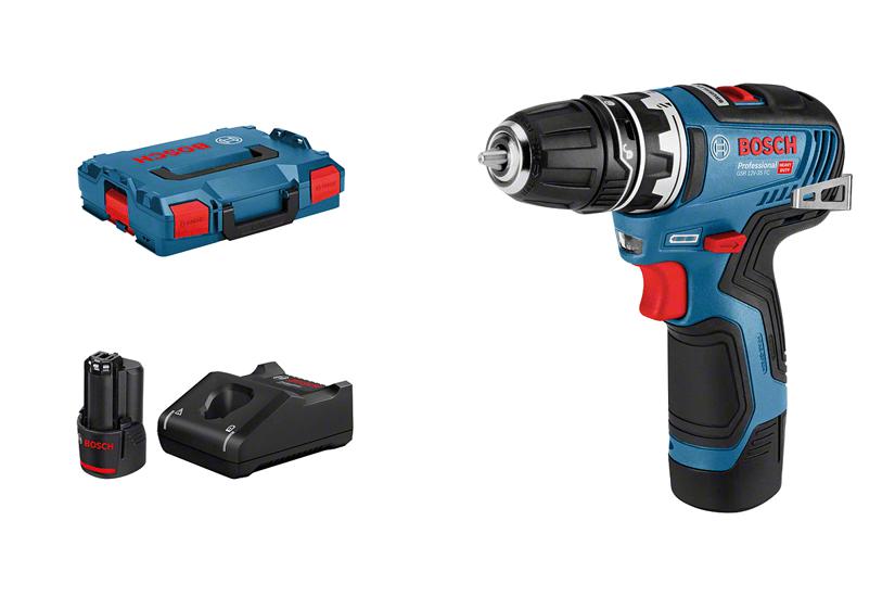 Bosch GSR 12V-35 FC Professional - borr/drivare - sladdl&ouml;s - 2 hastigheter - 2 batterier