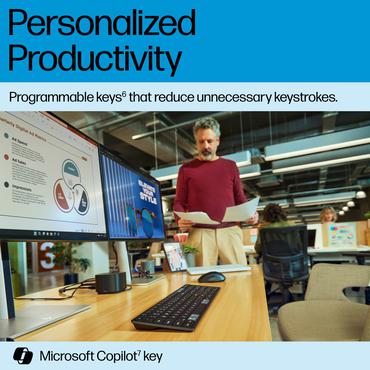 HP 720 Multi-Device Rechargeable Wireless Keyboard