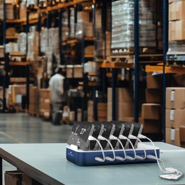 4smarts 541279 oplader til mobil enhed Universel Marineblå, Hvid Vekselstrøm Hurtig opladning Indendørs