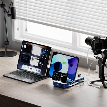 4smarts 541279 oplader til mobil enhed Universel Marineblå, Hvid Vekselstrøm Hurtig opladning Indendørs