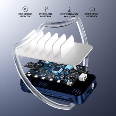 4smarts 541279 oplader til mobil enhed Universel Marineblå, Hvid Vekselstrøm Hurtig opladning Indendørs