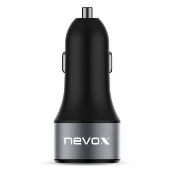 nevox 1679 oplader til mobil enhed Universel Sort Cigart&aelig;nder Hurtig opladning Automatisk