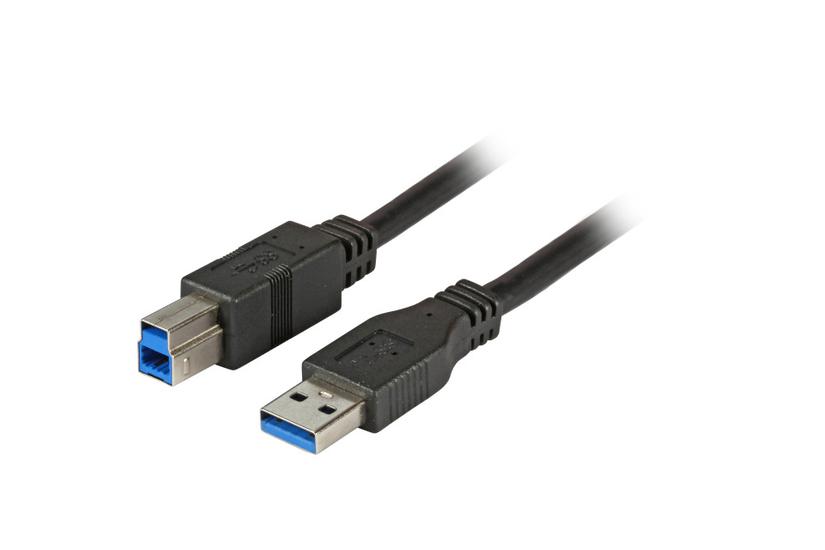 EFB Elektronik 3.0m USB 3.0 A/B USB-kabel USB 3.2 Gen 1 (3.1 Gen 1) 3 m USB A USB B Sort