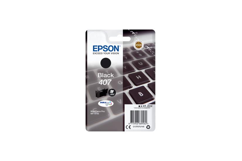 Epson 407 - L-storlek - svart - original - bl&auml;ckpatron