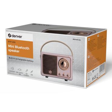 Głośnik retro BT Denver BTP-203RO różowy