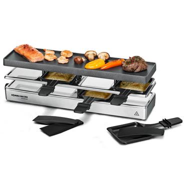 Rommelsbacher RC 800 raclette grill 4 person(er) 795 W Sort, S&oslash;lv