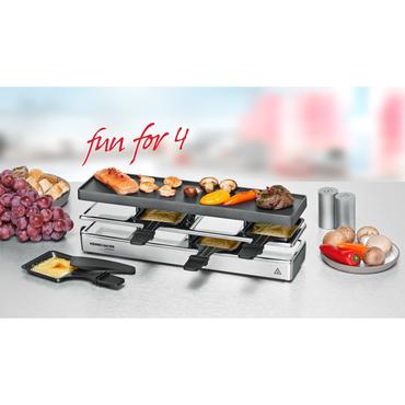 Rommelsbacher RC 800 raclette grill 4 person(er) 795 W Sort, S&oslash;lv