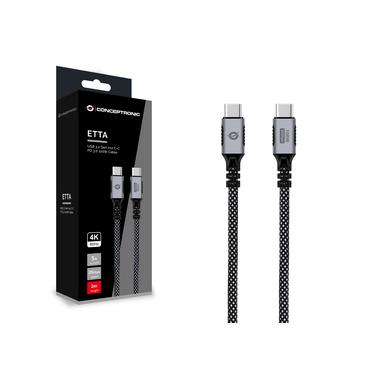 CONCEPTRONIC Kabel USB-C 3.2 -> C PD3.0 2.00m 5A  4K60Hz sw