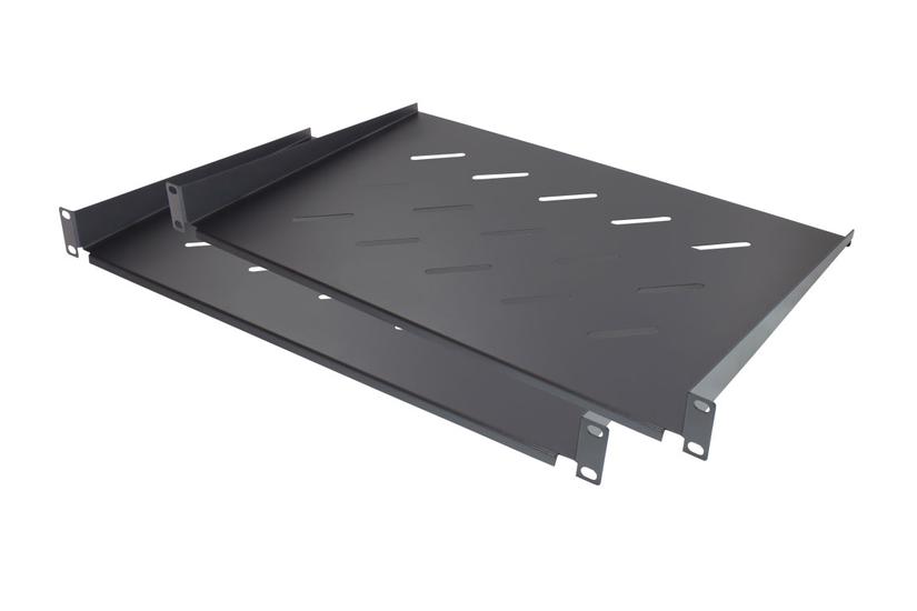 19" Fachboden, Befestigung vorne, Einbautiefe 300 mm, 2er Set, tiefschwarz (RAL9005), Good Connections® (GC-N0089)