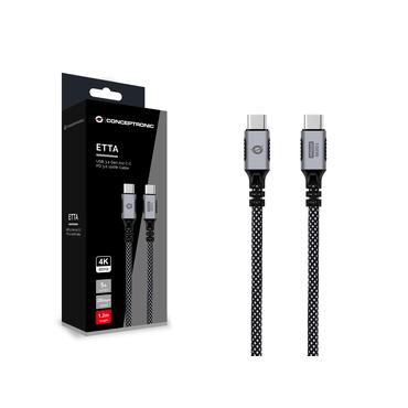 CONCEPTRONIC Kabel USB-C 3.2 -> C PD3.0 1.20m 5A  4K60Hz sw