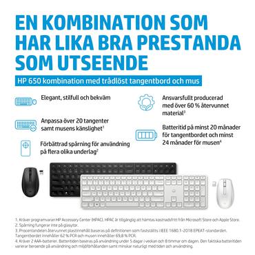 HP 650 Wireless Keyboard and M