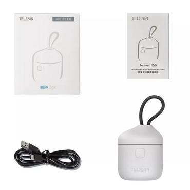Telesin Camera Charger Waterproof Allin box Telesin Triple Charger for GoPro Hero 9/Hero 10 (GP-BTR-904-GY)