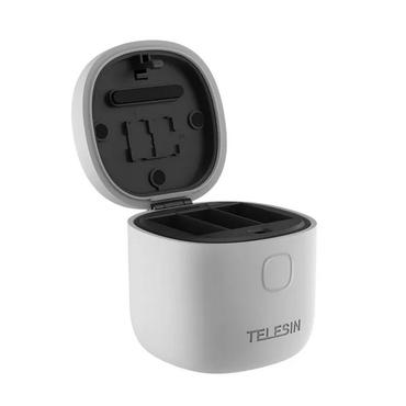 Telesin Camera Charger Waterproof Allin box Telesin Triple Charger for GoPro Hero 9/Hero 10 (GP-BTR-904-GY)