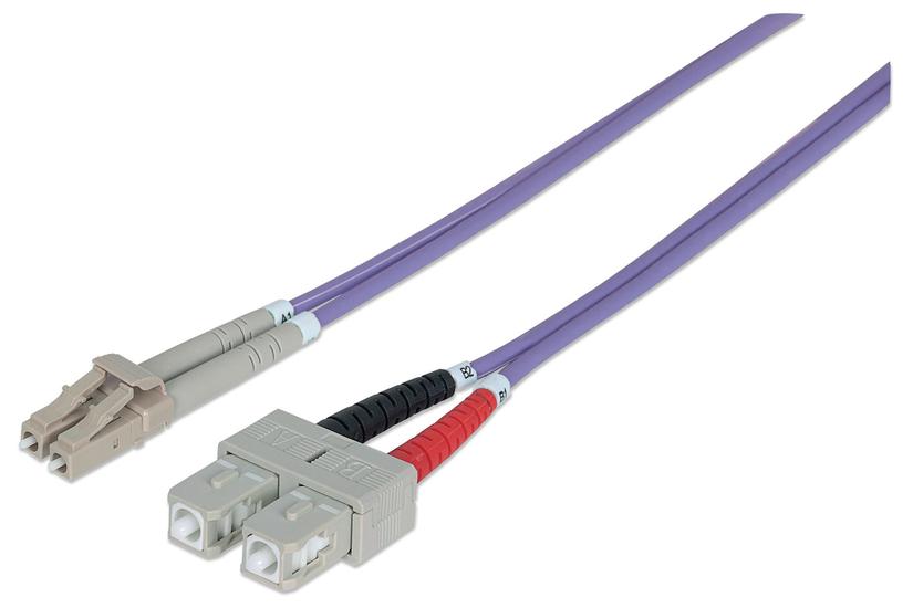 Intellinet 750936 InfiniBand og fiberoptisk kabel 3 m LC SC Violet