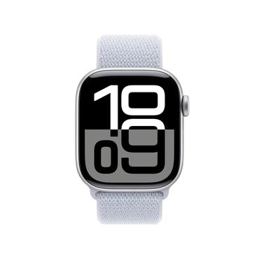 Apple Watch Series 10 OLED 42 mm Digital 374 x 446 pixel Berøringsskærm Sølv Wi-Fi GPS (satellit)