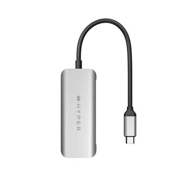 HYPER HD41-GL dockingstation USB 2.0 Type-C Sort, Grå