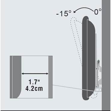 VivoLink Wall Mount Slim monteringssæt - for fladt panel
