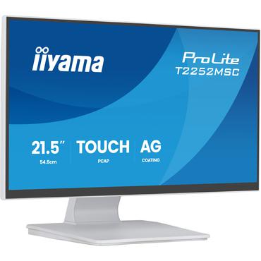iiyama ProLite T2252MSC-W2AG computersk&aelig;rm 54,5 cm (21.4") 1920 x 1080 pixel Fuld HD LCD Ber&oslash;ringssk&aelig;rm Hvid