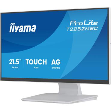 iiyama ProLite T2252MSC-W2AG computersk&aelig;rm 54,5 cm (21.4") 1920 x 1080 pixel Fuld HD LCD Ber&oslash;ringssk&aelig;rm Hvid