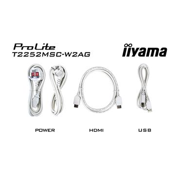 iiyama ProLite T2252MSC-W2AG computersk&aelig;rm 54,5 cm (21.4") 1920 x 1080 pixel Fuld HD LCD Ber&oslash;ringssk&aelig;rm Hvid