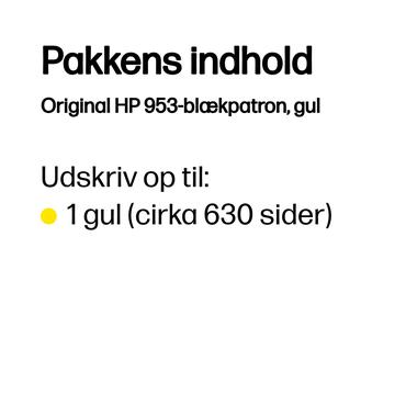 HP Original 953-blækpatron, gul