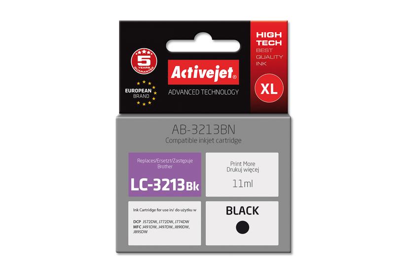 Activejet AB-3213BN printerbl&aelig;k til Brother, Brother LC3213BK udskiftning; Supreme; 11 ml; sort