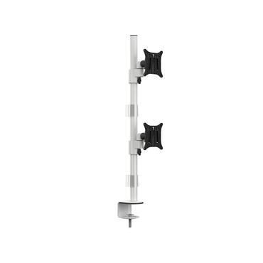 Multibrackets M VESA Deskmount Officeline Dual Vertical monteringssats - f&ouml;r 2 LCD-bildsk&auml;rmar - vit