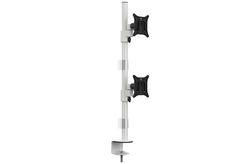 Multibrackets M VESA Deskmount Officeline Dual Vertical monteringssats - f&ouml;r 2 LCD-bildsk&auml;rmar - vit
