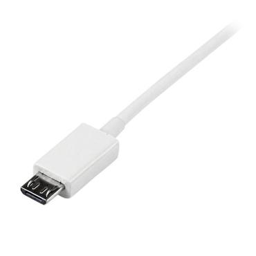 StarTech.com 3.3 ft. (1 m) USB to Micro USB Cable - USB 2.0 A to Micro B - White - Micro USB Cable (USBPAUB1MW) - USB-kabel - mikro-USB typ B till USB - 1 m