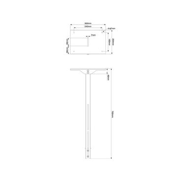 Multibrackets M monteringskomponent - vit