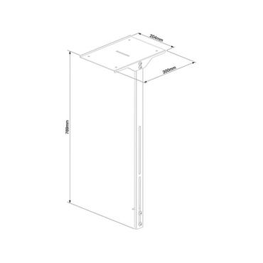 Multibrackets M monteringskomponent - vit