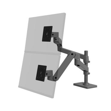 Ergotron LX Pro monteringssats - modul&auml;r - f&ouml;r 2 LCD-bildsk&auml;rmar - m&ouml;rkgr&aring;